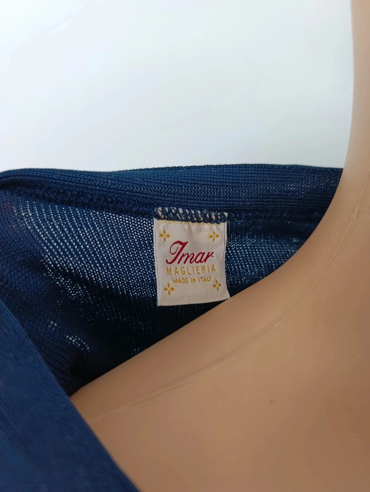 Colete longo azul marinho Imar Maglieria Made in Italy - malha fantasia - T40 – photo 8